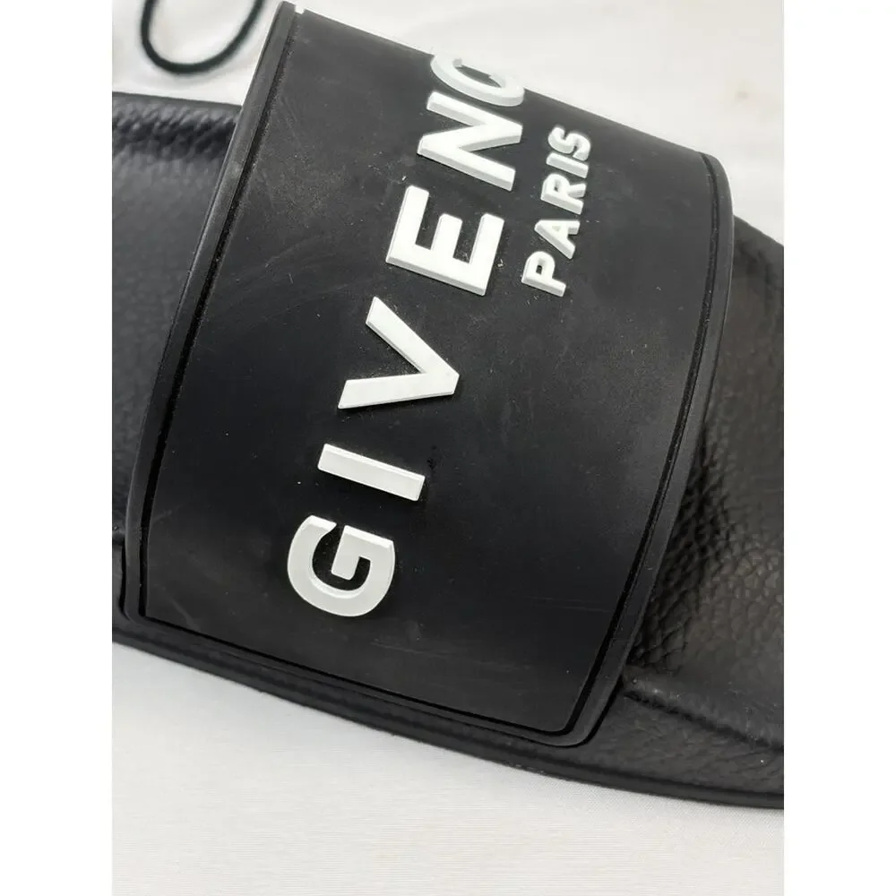Givenchy Label Slide flat mules in rubber SZ 11 EU 44 SPB JA-362299